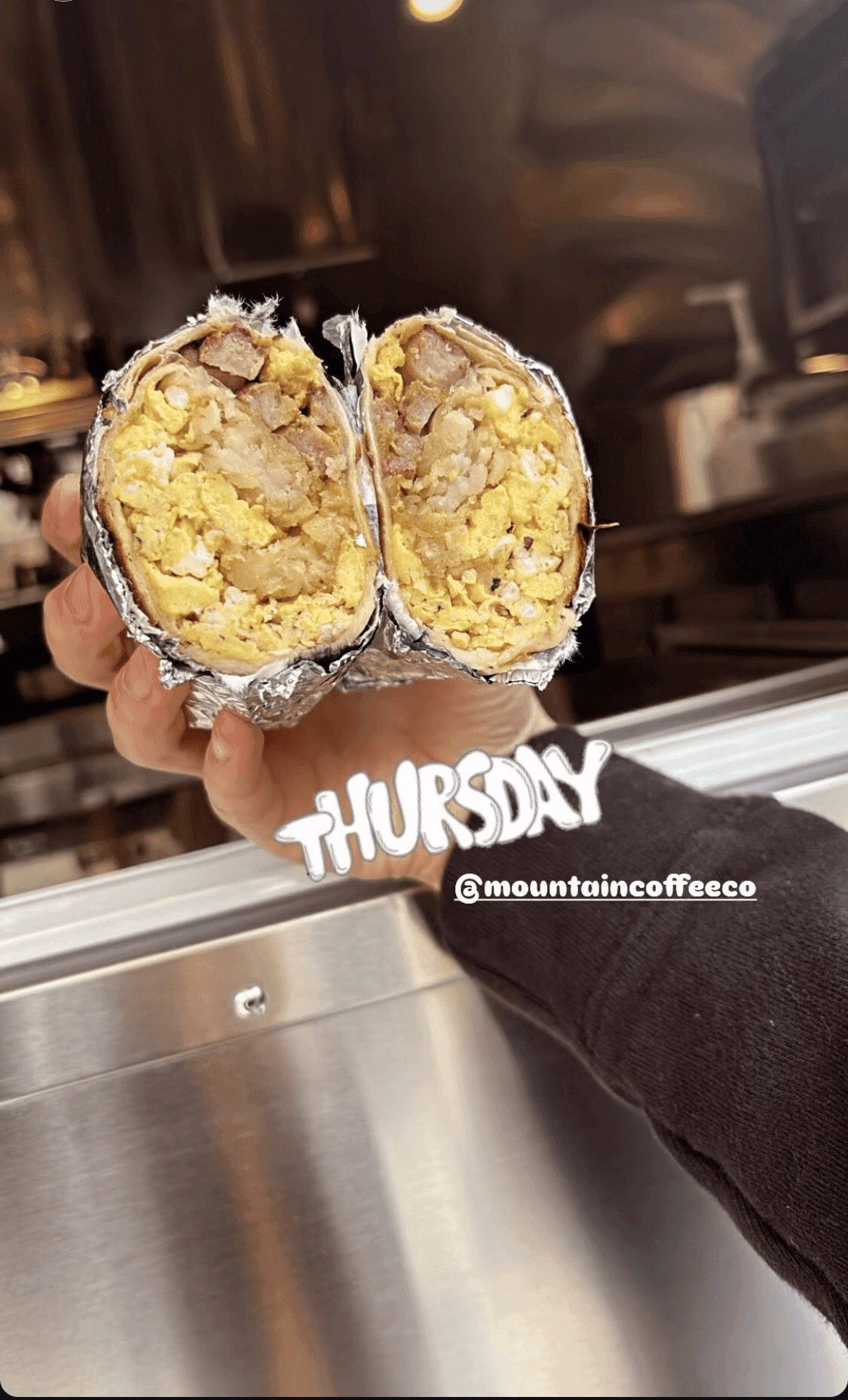 Thursday burrito special close-up